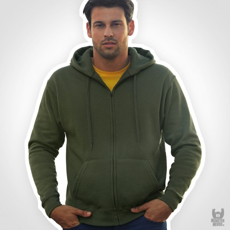 Fruit of the Loom Zip Trough Band Hooded Sweat-Jacket 