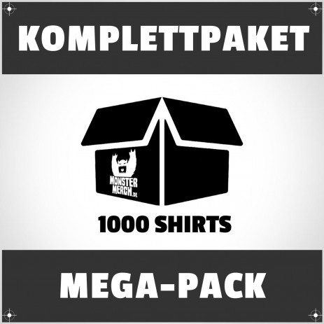 Mega-Pack: 1000 bedruckte Bandshirts