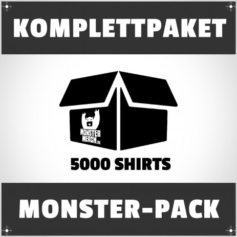 Monster-Pack: 5000 bedruckte Bandshirts