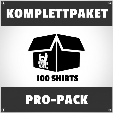 Pro-Pack: 100 bedruckte Bandshirts