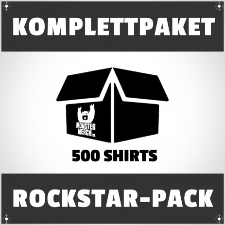 Rockstar-Pack: 500 bedruckte Bandshirts