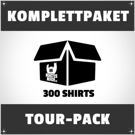 Tour-Pack: 300 bedruckte Bandshirts