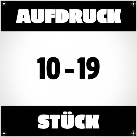 Textildruck von 10 bis 19 Stück