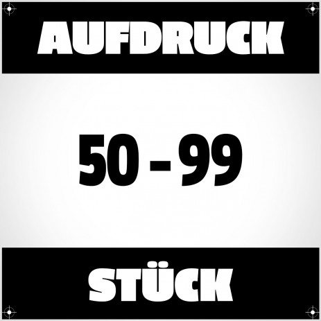 Textildruck von 50 bis 99 Stück