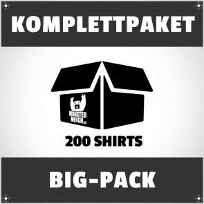 Big-Pack: 200 bedruckte Bandshirts