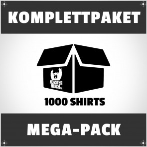 Mega-Pack: 1000 bedruckte Bandshirts