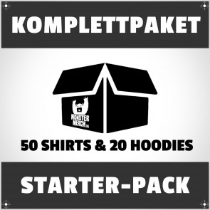 Starter-Pack: 50 bedruckte Bandshirts & Hoodies