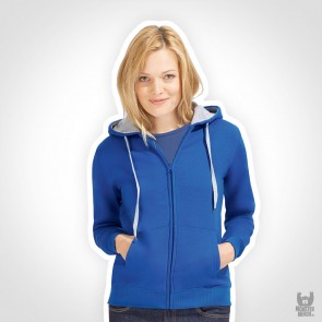 Contrast Hooded Zip Jacket Soul Women