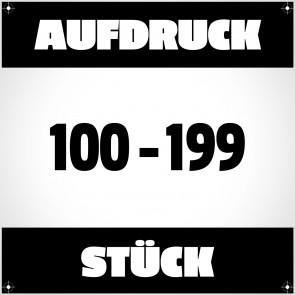 Textildruck von 100 bis 199 Stück