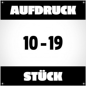 Textildruck von 10 bis 19 Stück