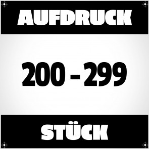 Textildruck von 200 bis 299 Stück