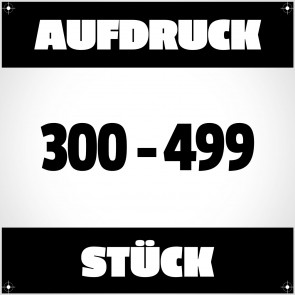 Textildruck von 300 bis 499 Stück