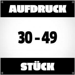 Textildruck von 30 bis 49 Stück