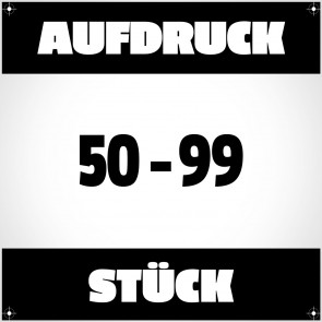 Textildruck von 50 bis 99 Stück