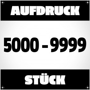 Textildruck von 5000 bis 9999 Stück