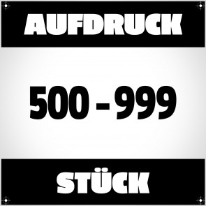 Textildruck von 500 bis 999 Stück