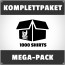 Mega-Pack: 1000 bedruckte Bandshirts
